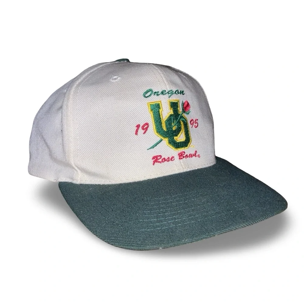 Vintage 1995 Oregon Ducks Rose Bowl Snapback Hat OTTO Cap Pacific-10 One Size